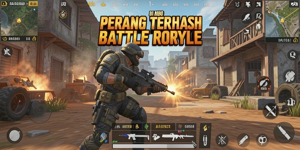 Tangkapan layar seru dari gameplay Battle Royale dalam 8180.