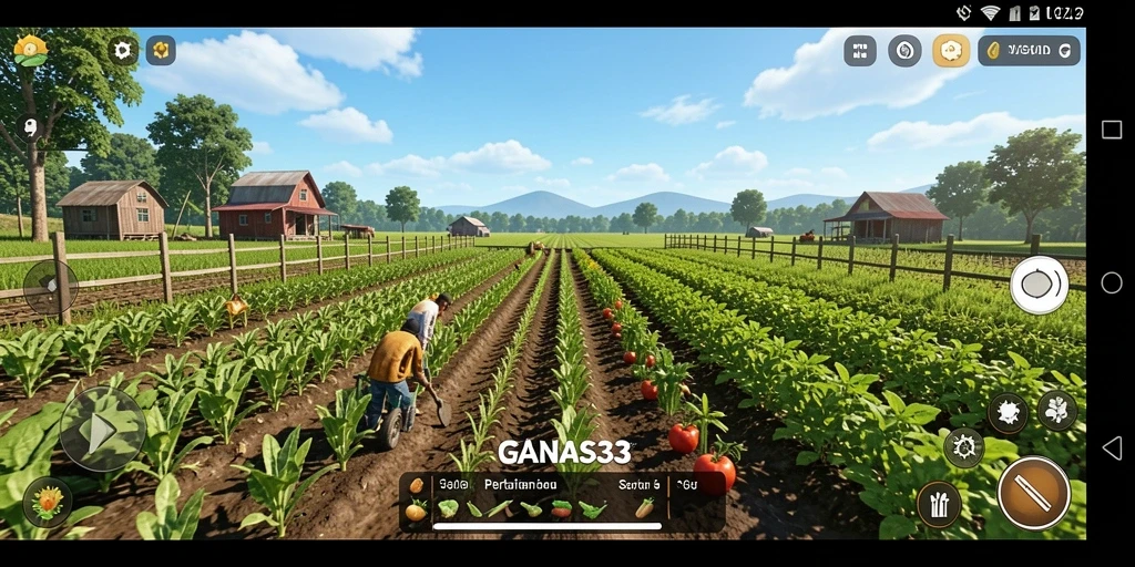 Tampilan menarik dalam bermain game pertanian GANAS33.