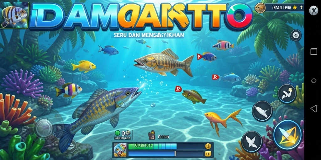 Tampilan screenshot permainan Tembak Ikan yang seru dan menantang.