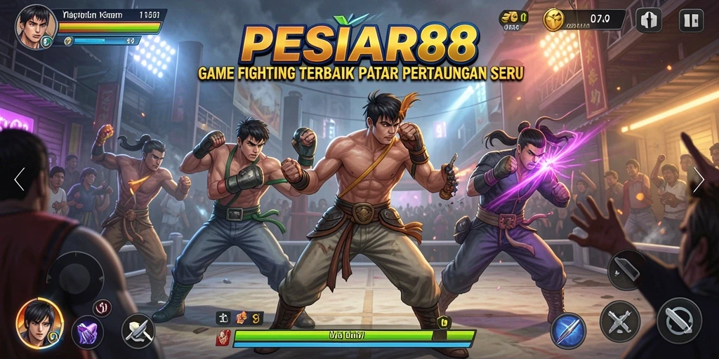 Tampilan permainan <strong>PESIAR88</strong> yang seru dan menegangkan saat bertarung.