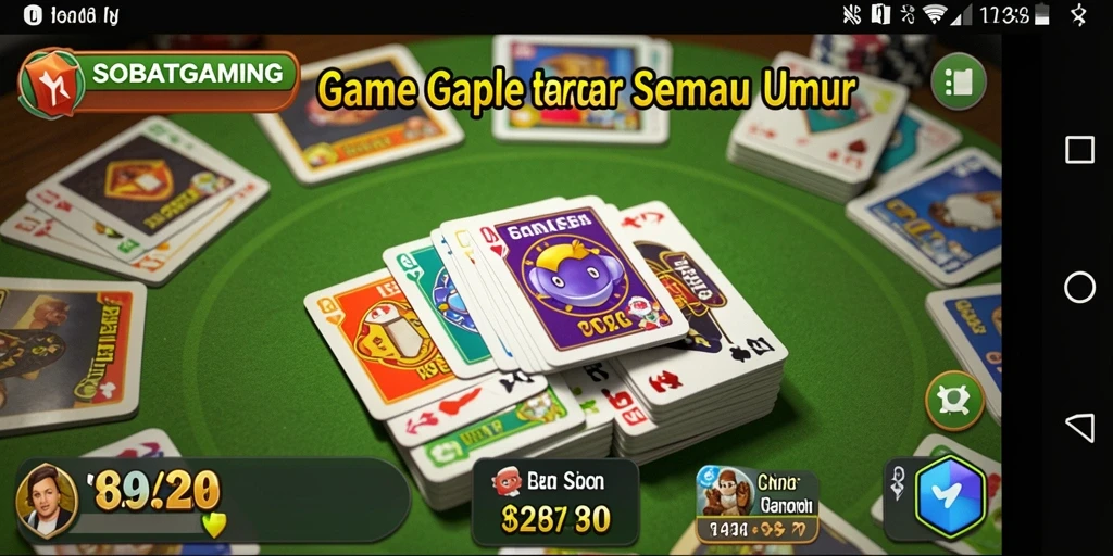 Tampilan gameplay seru dalam SOBATGAMING Gaple.